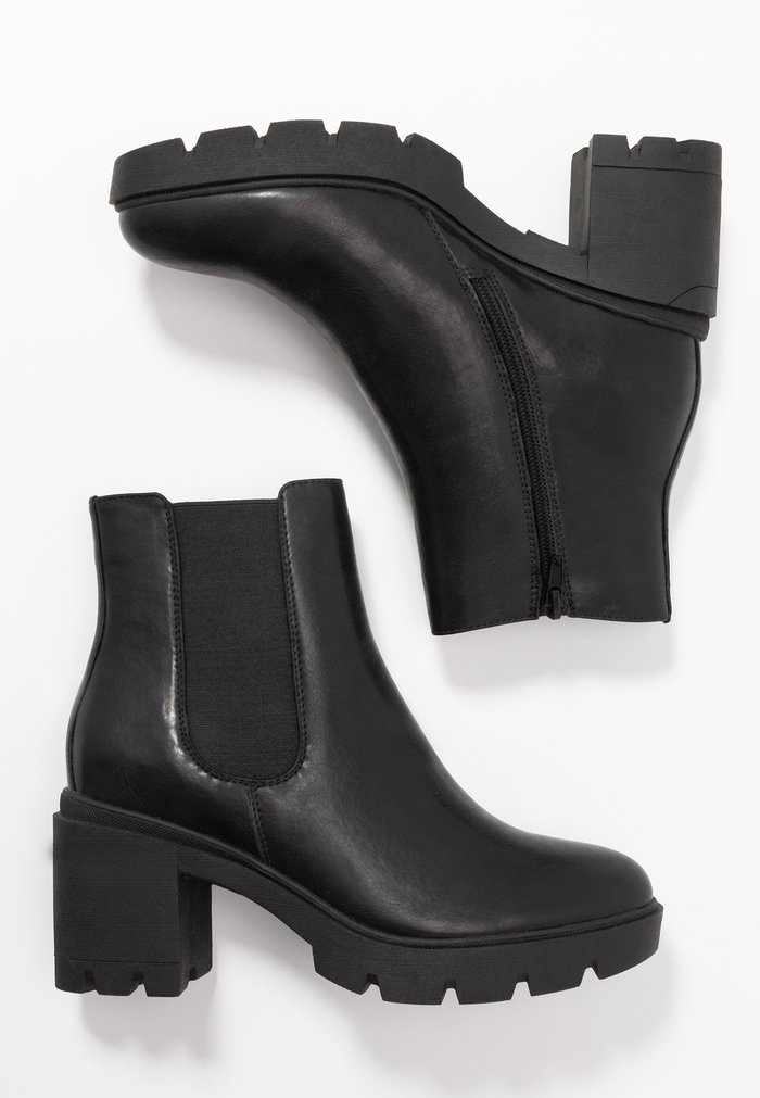 Bottines Anna Field Plateforme Block heel platform Zip UP Noir Femme | WCH-4746556